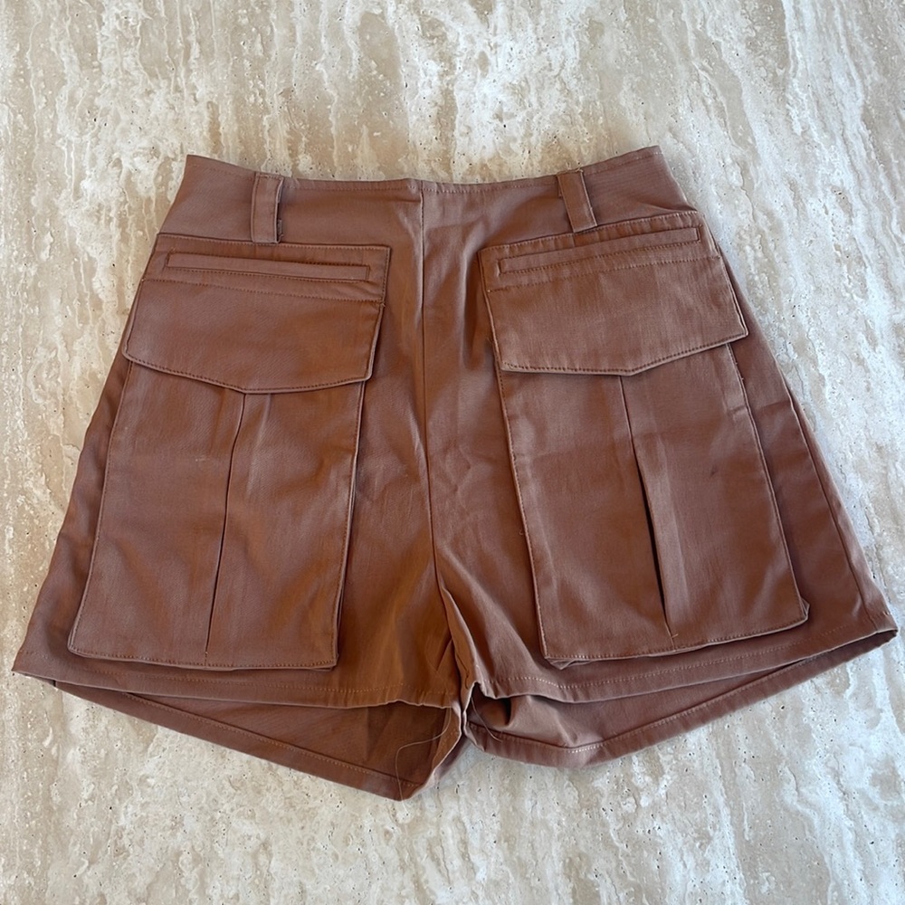 Nasty gal brown utility shorts